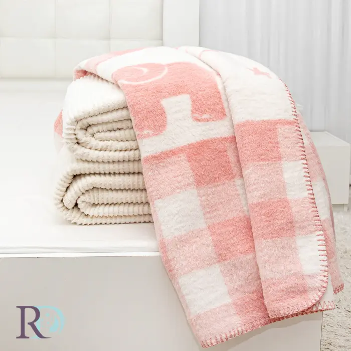 Бебешко одеяло Розово слонче - 1128 - Бебешко одеяло Розово слонче - 1128