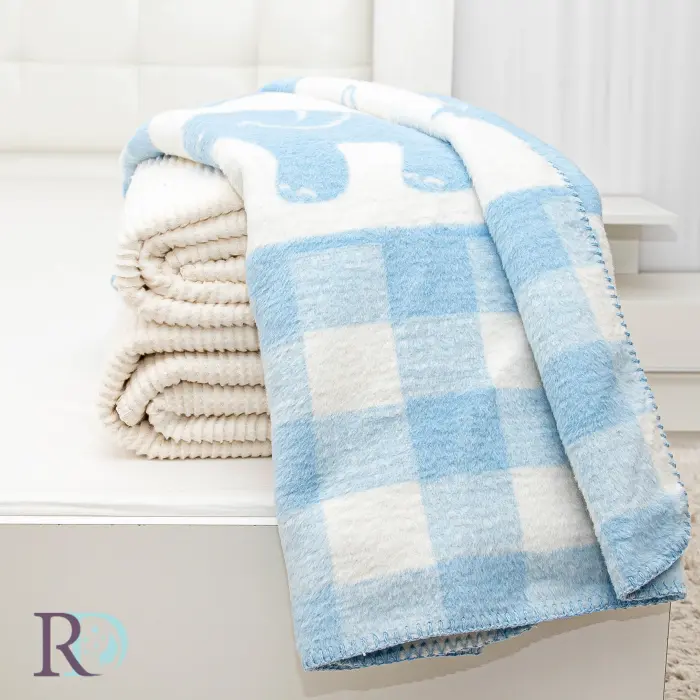 Бебешко одеяло Синьо слонче - 1125 - Бебешко одеяло Синьо слонче - 1125