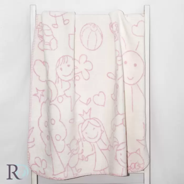 Бебешко памучно одеяло Детски свят - 911 - Бебешко памучно одеяло Детски свят - 911