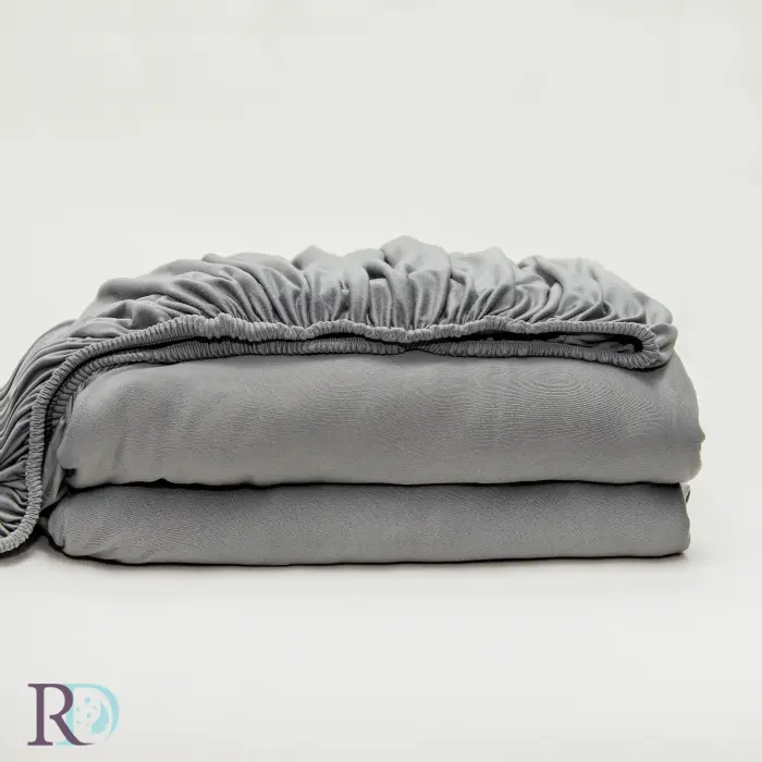 Чаршаф с ластик вискоза сиво - 1625 - Чаршаф с ластик вискоза сиво - 1625