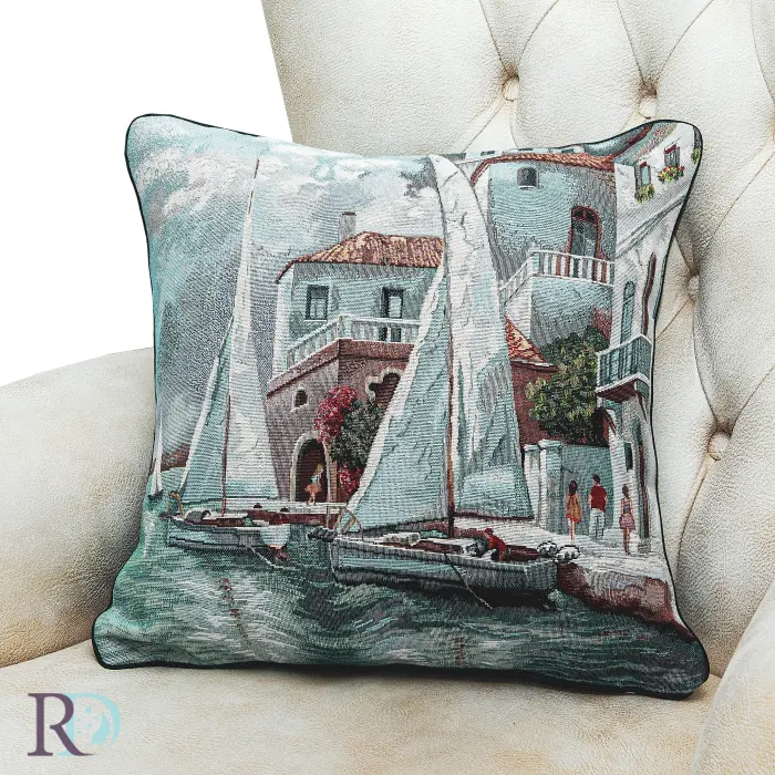 Декоративна калъфка Лодки - 2133 - Декоративна калъфка Лодки - 2133