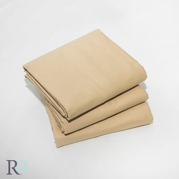 Долен чаршаф памучен сатен тъмно бежово - 661 - Долен чаршаф памучен сатен тъмно бежово - 661