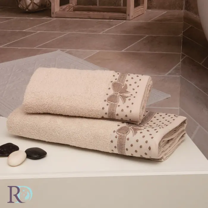 Хавлиена кърпа Амая панделка бежово - 1160 - Хавлиена кърпа Амая панделка бежово - 1160