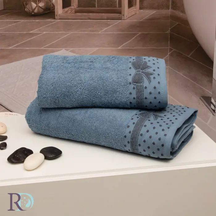 Хавлиена кърпа Амая панделка синьо - 1157 - Хавлиена кърпа Амая панделка синьо - 1157