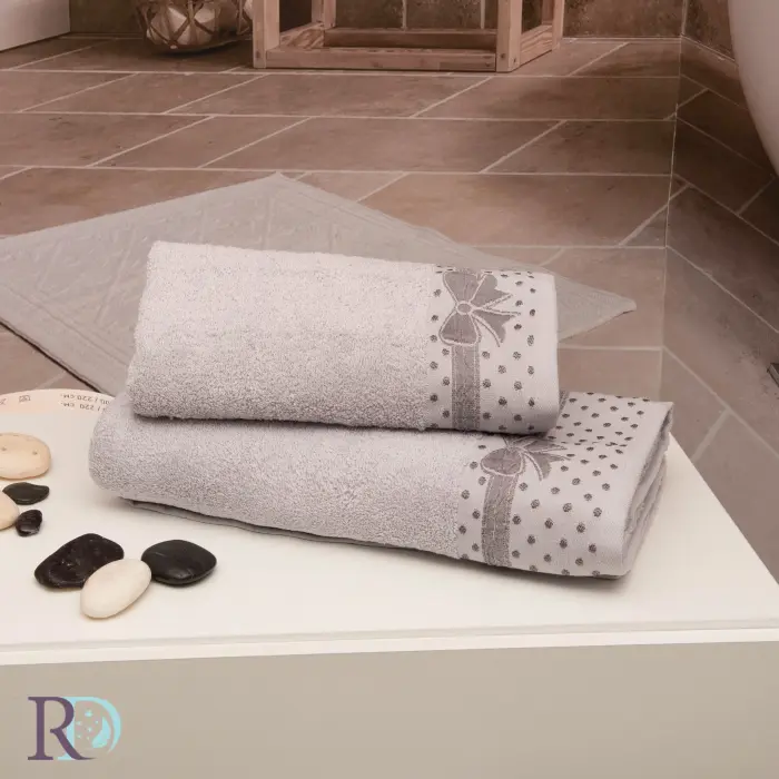 Хавлиена кърпа Амая панделка сиво - 1156 - Хавлиена кърпа Амая панделка сиво - 1156