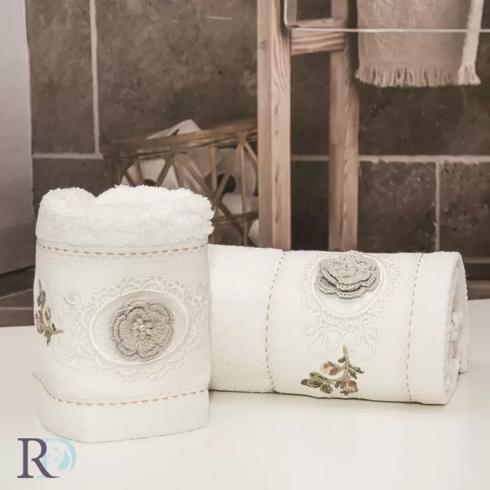 Комплект хавлиени кърпи Лукс бяло - 728 - Комплект хавлиени кърпи Лукс бяло - 728