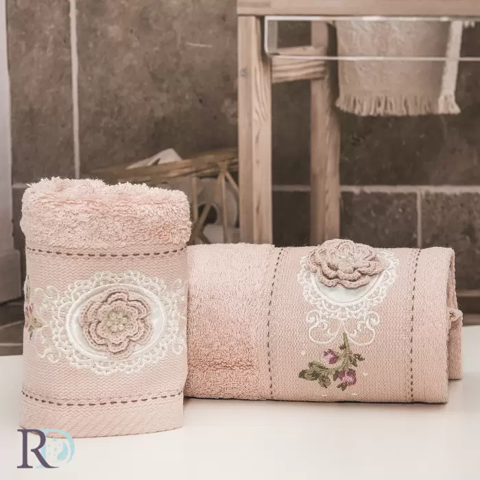 Комплект хавлиени кърпи Лукс праскова - 731 - Комплект хавлиени кърпи Лукс праскова - 731