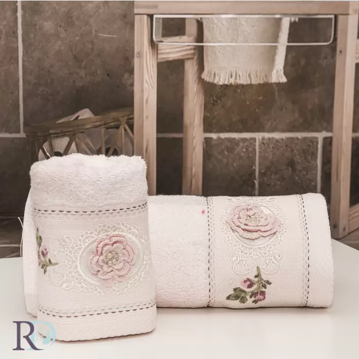 Комплект хавлиени кърпи Лукс пудра - 729 - Комплект хавлиени кърпи Лукс пудра - 729