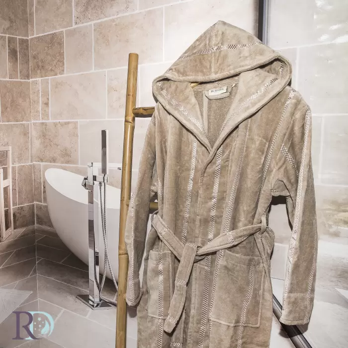 Мъжки халат за баня Моника капучино - 267 -  Мъжки халат за баня Моника капучино - 267