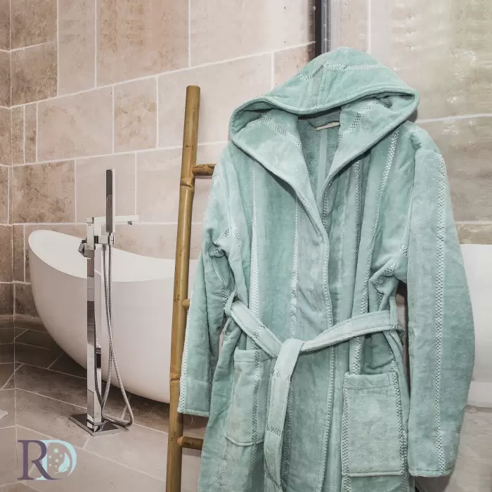 Дамски халат за баня Моника мента - 275 - Дамски халат за баня Моника мента - 275