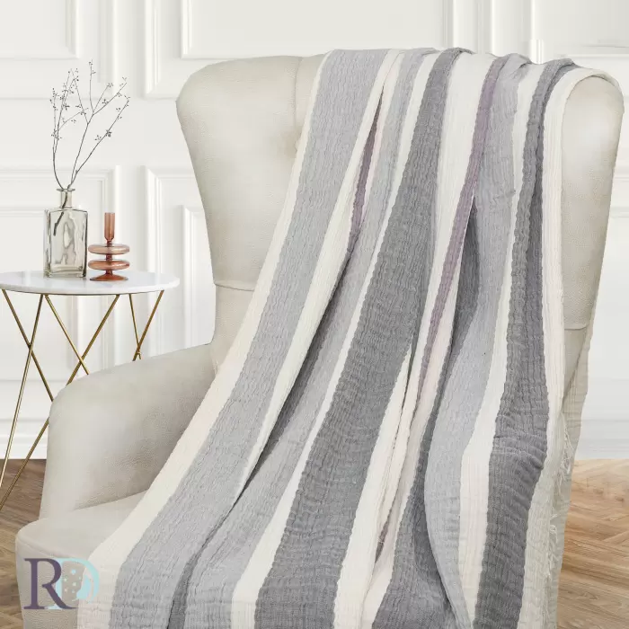 Одеяло Райе сиво и бяло - 941 - Одеяло Райе сиво и бяло - 941