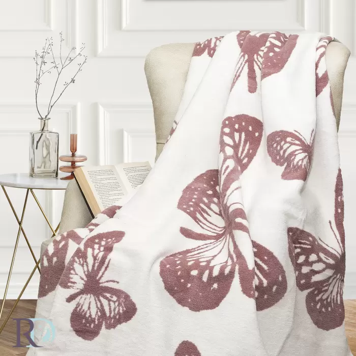 Одеяло памук Пеперуди пепел - 310 - Одеяло памук Пеперуди пепел - 310