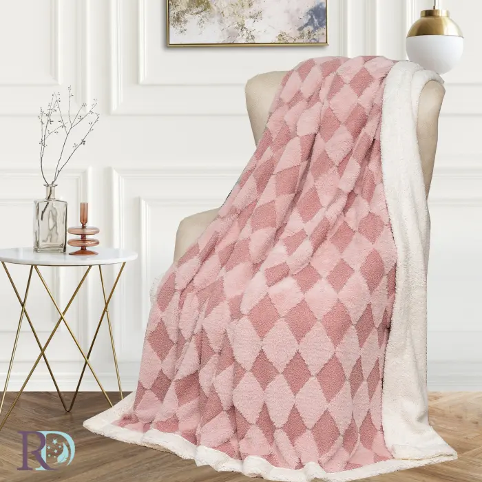 Одеяло Ромб розово - 1526 - Одеяло Ромб розово - 1526