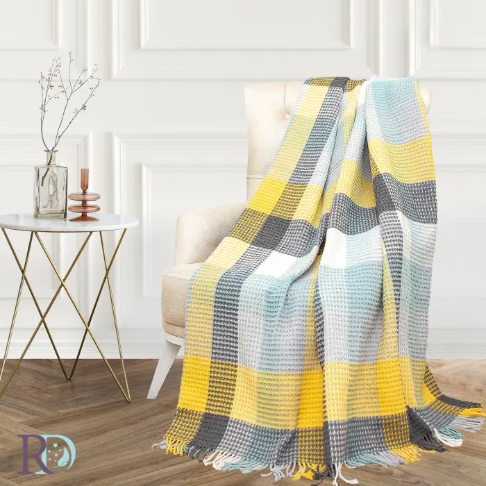 Одеяло Скоч жълто и сиво - 1143 - Одеяло Скоч жълто и сиво - 1143