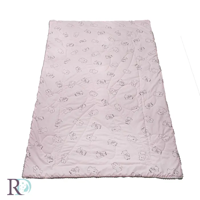 Бебешка олекотена завивка Мече розово - 1768 - Бебешка олекотена завивка Мече розово - 1768