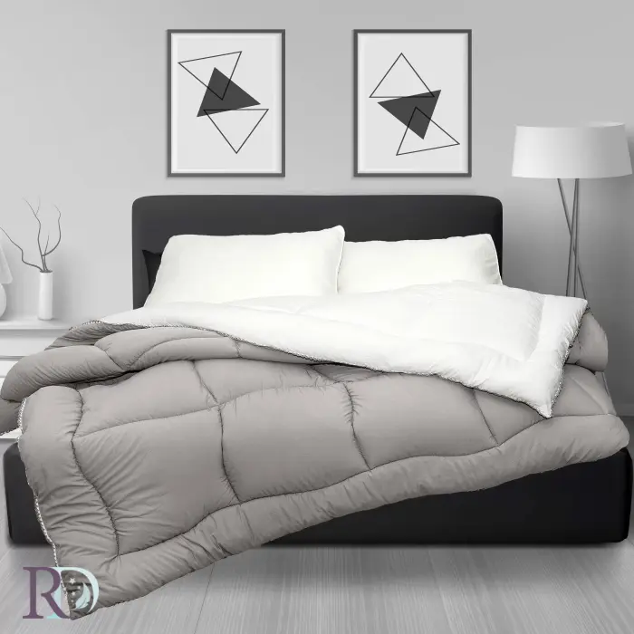 Олекотена завивка Мечта сиво и бяло - 1648 -  Олекотена завивка Мечта сиво и бяло - 1648