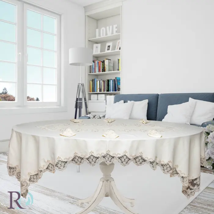 Покривка Луна лукс екрю - 1359 - Покривка Луна лукс екрю - 1359