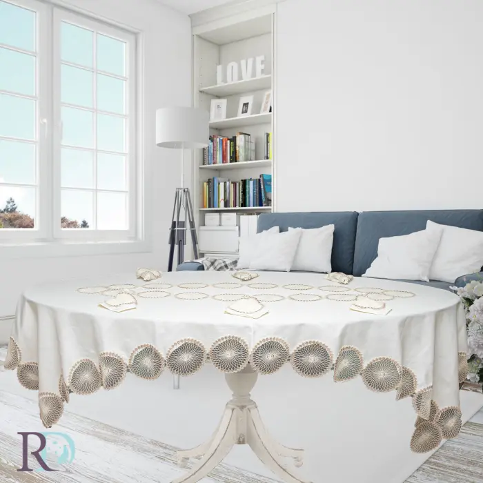 Покривка Луна ринг екрю - 1350 - Покривка Луна ринг екрю - 1350