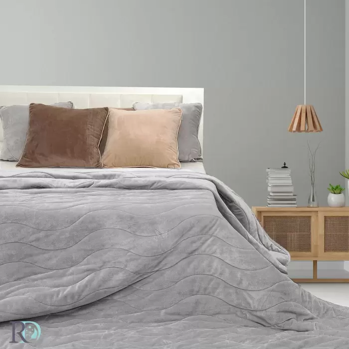 Кувертюра микро плюш Софт сиво - 982 - Кувертюра микро плюш Софт сиво - 982