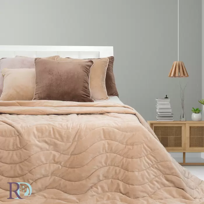 Кувертюра микро плюш Софт светло бежово - 114 -  Кувертюра микро плюш Софт светло бежово - 114