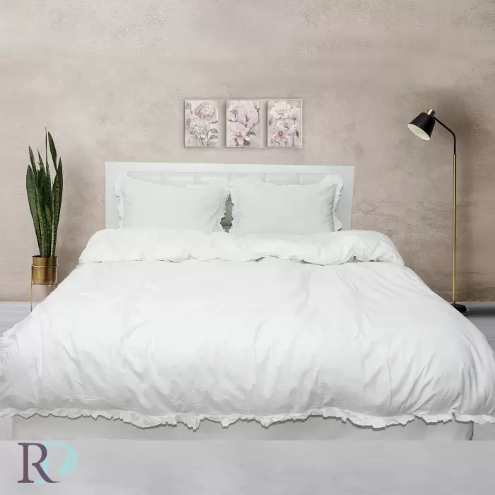 Спален комплект органичен памук Бриана бяло - 818 - Спален комплект органичен памук Бриана бяло - 818