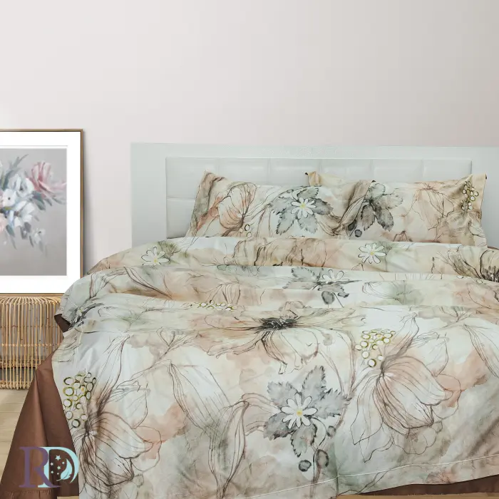 Спален комплект Даная цветя праскова - 2109 - Спален комплект Даная цветя праскова - 2109