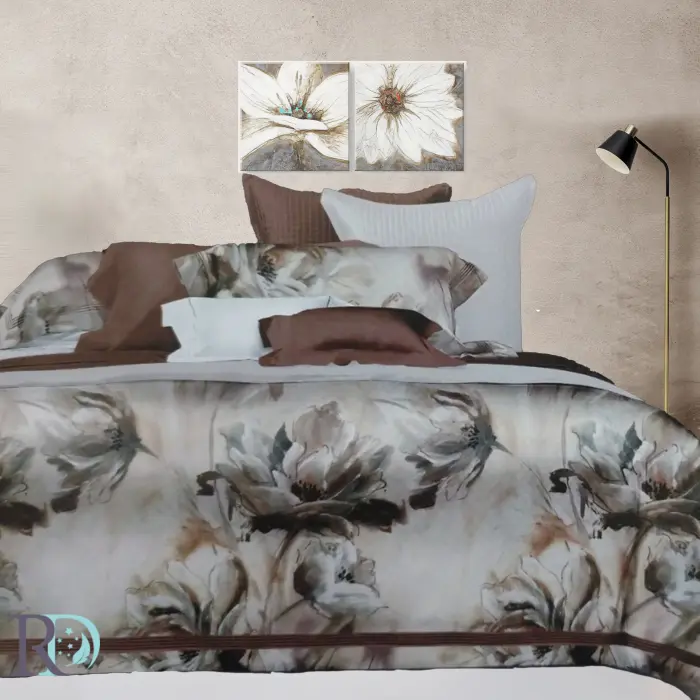 Спален комплект Даная цветя бежово - 1617 - Спален комплект Даная цветя бежово - 1617