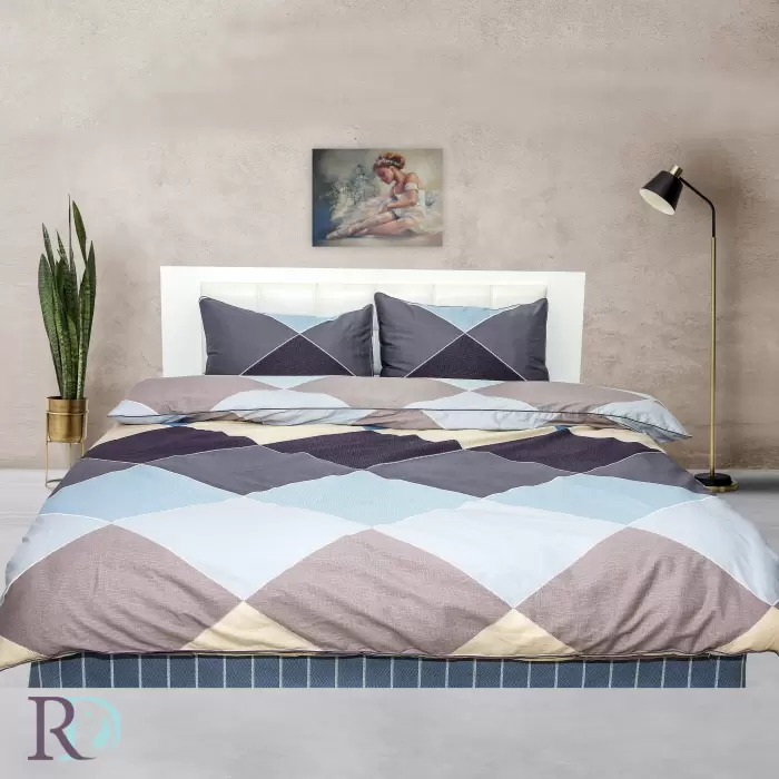 Спален комплект памучен сатен Квадрати - 396 - Спален комплект памучен сатен Квадрати - 396