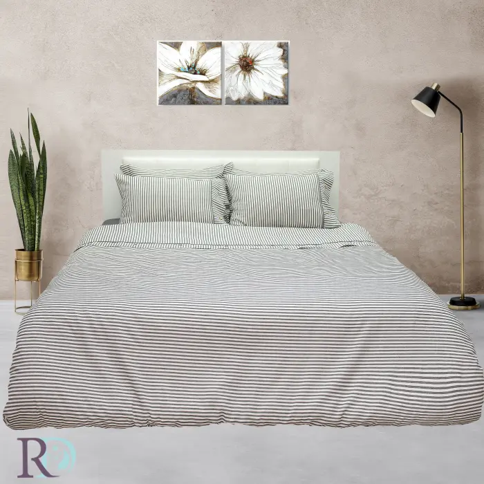 Спален комплект Лен сиво - 1243 - Спален комплект Лен сиво - 1243