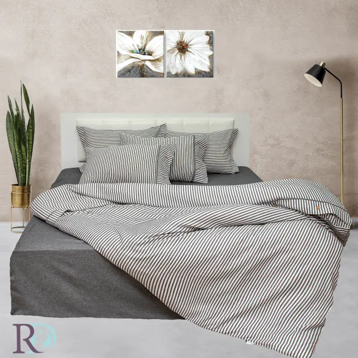 Спален комплект Лен сиво - 1244 - Спален комплект Лен сиво - 1244