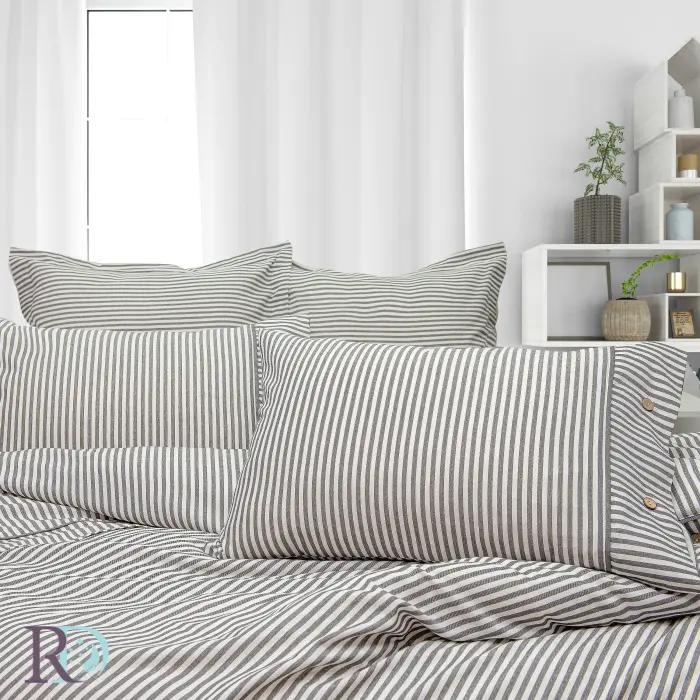 Спален комплект Лен сиво - 1246 - Спален комплект Лен сиво - 1246