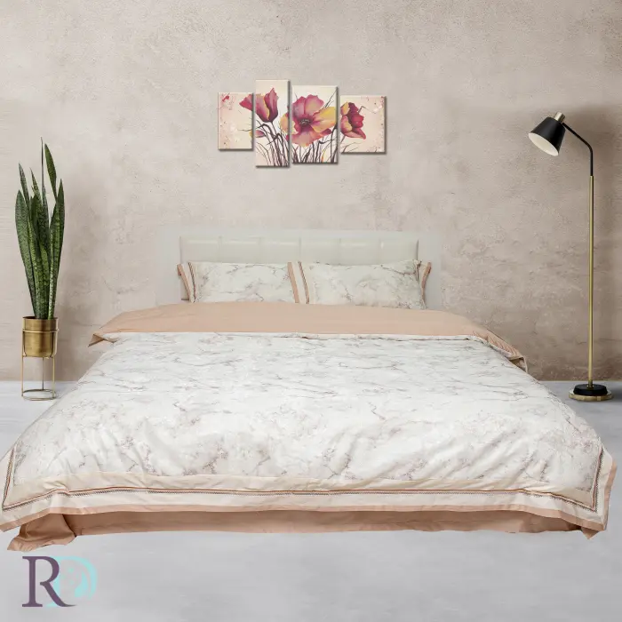 Спален комплект Мрамор бежово - 1407 - Спален комплект Мрамор бежово - 1407