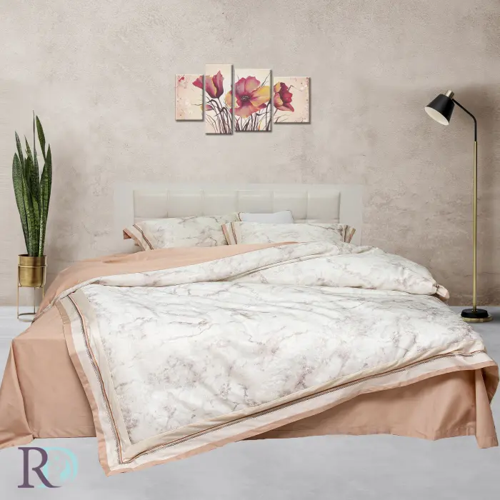 Спален комплект Мрамор бежово - 1408 - Спален комплект Мрамор бежово - 1408