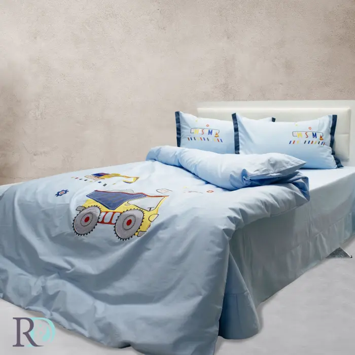Детски спален комплект Камионче в синьо - 1665 - Детски спален комплект Камионче в синьо - 1665