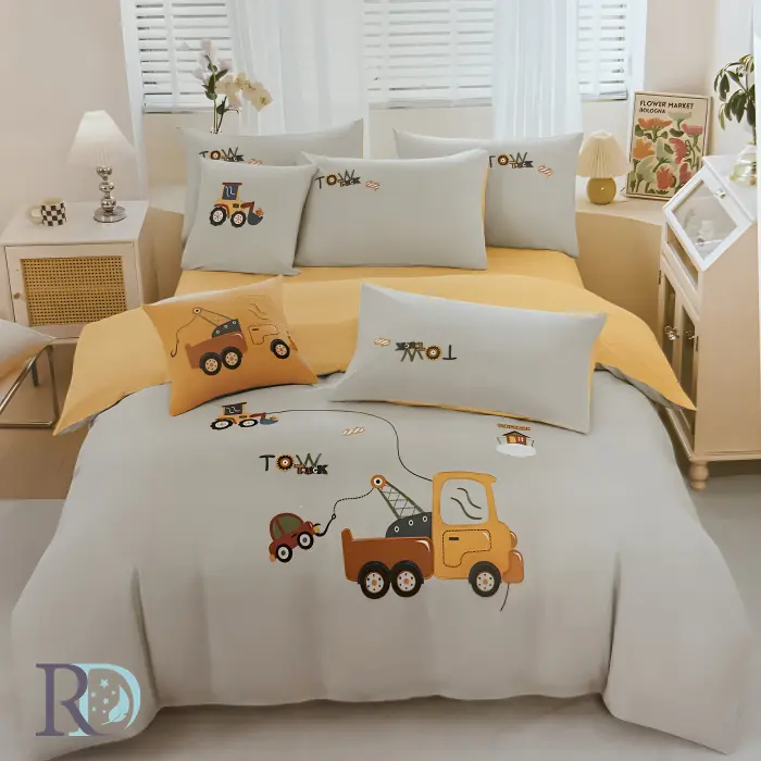 Детски спален комплект Камионче в бежово - 1477 - Детски спален комплект Камионче в бежово - 1477