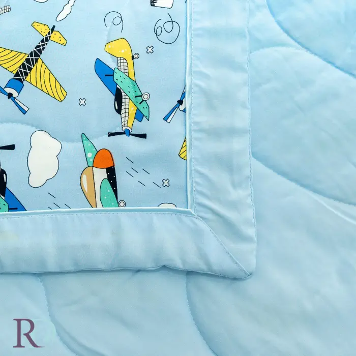 Детски комплект със завивка Самолет - 1862 - Детски комплект със завивка Самолет - 1862