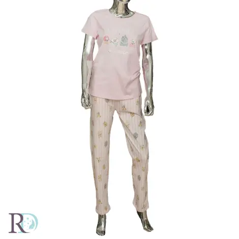Дамска пижама Ина розово - Дамска пижама Ина розово