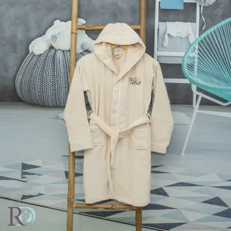 Детски халат в бежово - Детски халат в бежово