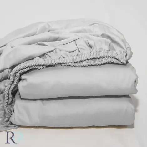 Чаршаф с ластик светло сиво -  Чаршаф с ластик светло сиво