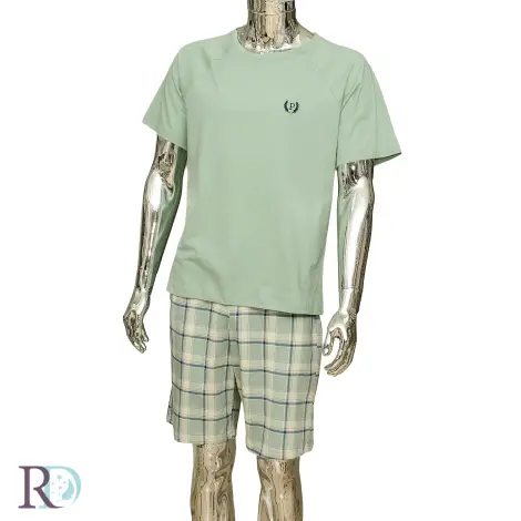 Мъжка лятна пижама Део мента - Мъжка лятна пижама Део мента