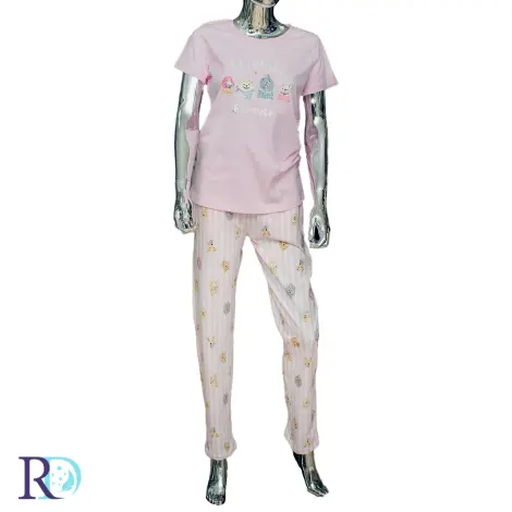 Дамска пижама Ина розово - Дамска пижама Ина розово