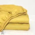 Чаршаф с ластик горчица - 1529 | Чаршаф с ластик горчица - 1529