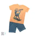 Детска пижама Дино оранжево - 2163 | Детска пижама Дино оранжево - 2163
